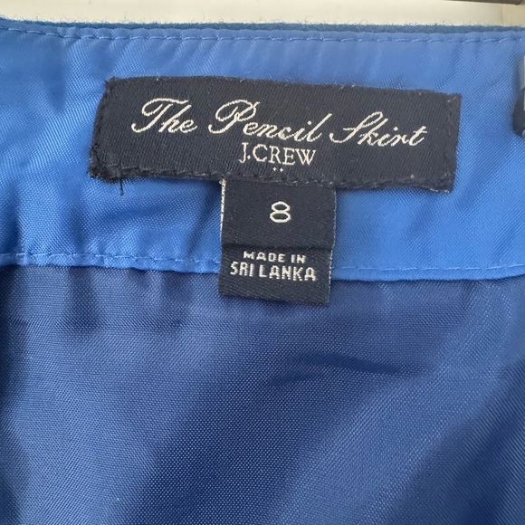 J.Crew Blue Wool lined skirt - Picture 5 of 6